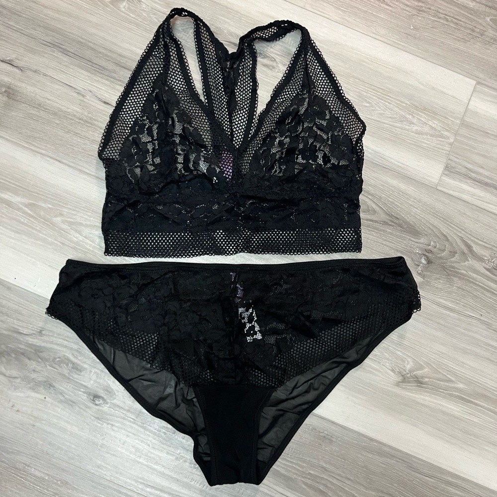 2 PC black top & panty